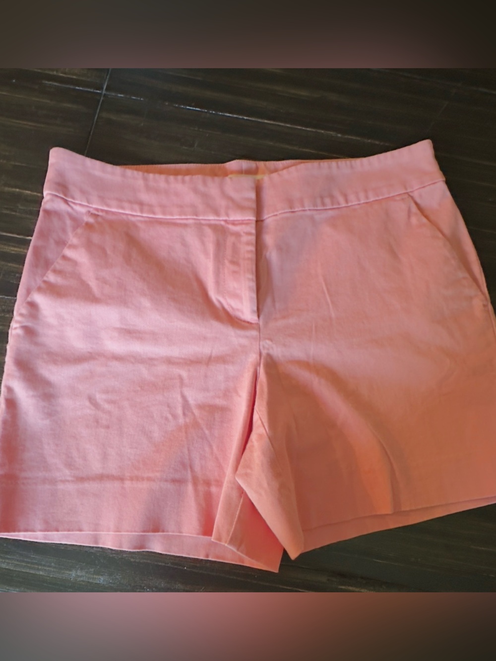 LOFT melon color High-Rise Ponte Shorts